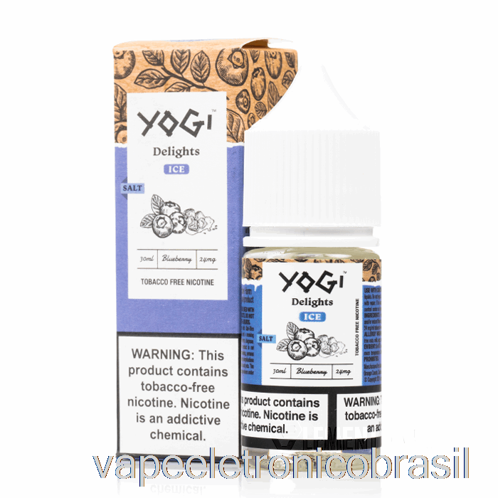 Vape Eletrônico Sais De Gelo De Mirtilo - Delícias Do Iogue - 30ml 50mg